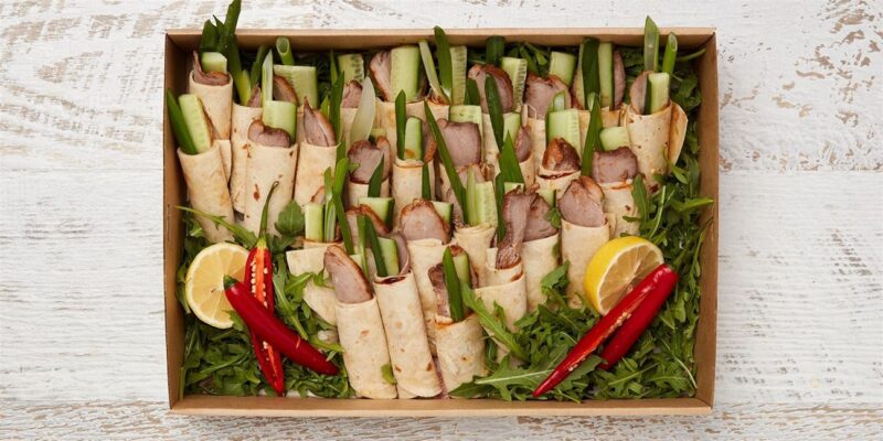 Peking duck spring rolls with Nouc Cham dipping sauce (df)