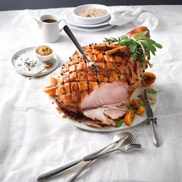 Boneless Leg Ham basted in orange, apricot & fragrant spices