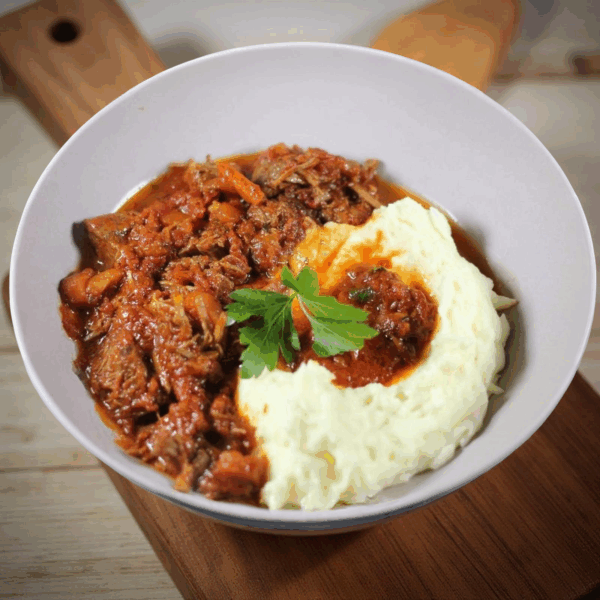 European beef ragu and steamed rice (400g)