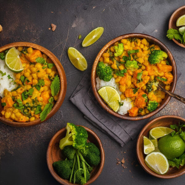 Moroccan Vegetable Tagine w steamed rice (vegangf)