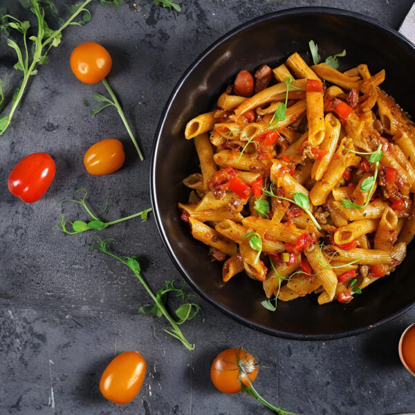 Beef bolognese sauce with penne pasta (450g) (DF)