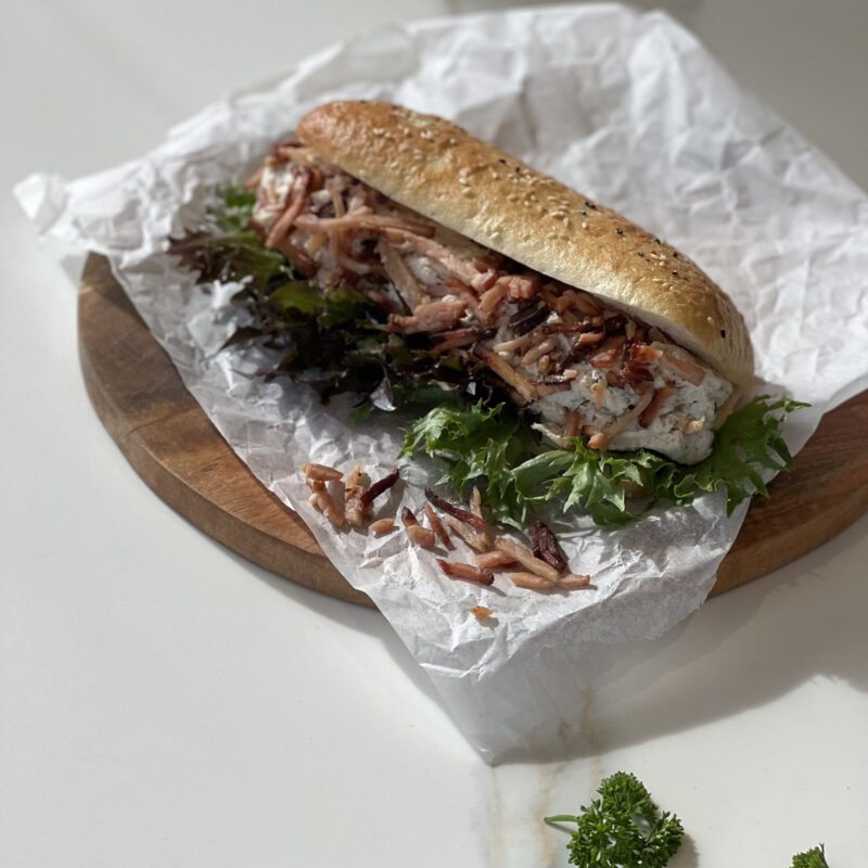 Individual Chicken & Bacon Bits Turkish Roll