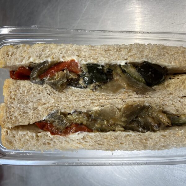 Individual Vegan Roast vegetable Sandwich on Multigrain