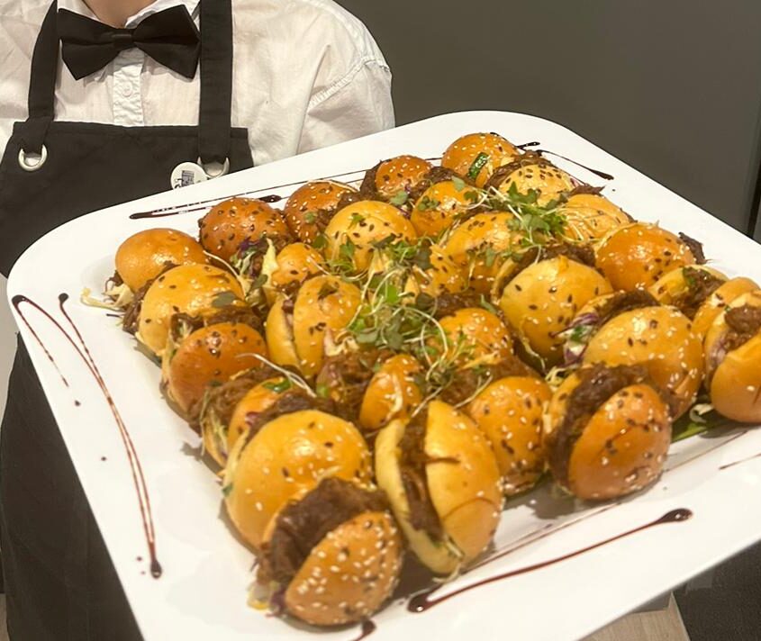 Platter - Brioche mini burger bun with pulled beef brisket cola bbq sauce & spiced slaw from Your Private Chef