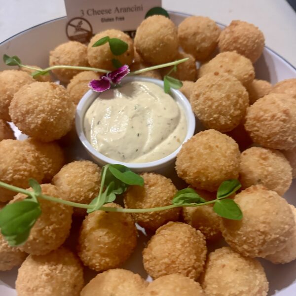 Three cheese arancini (GF) (V)