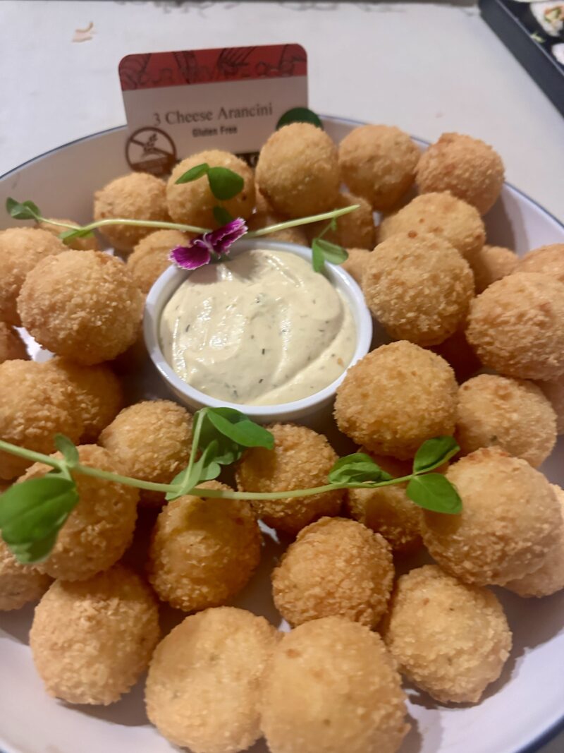 Three cheese arancini (GF) (V)